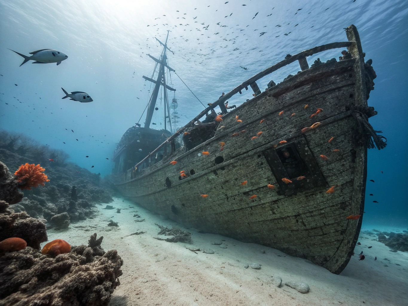 Historic shipwreck dive site